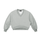 280 GSM Crop V-Neck Sweatshirt