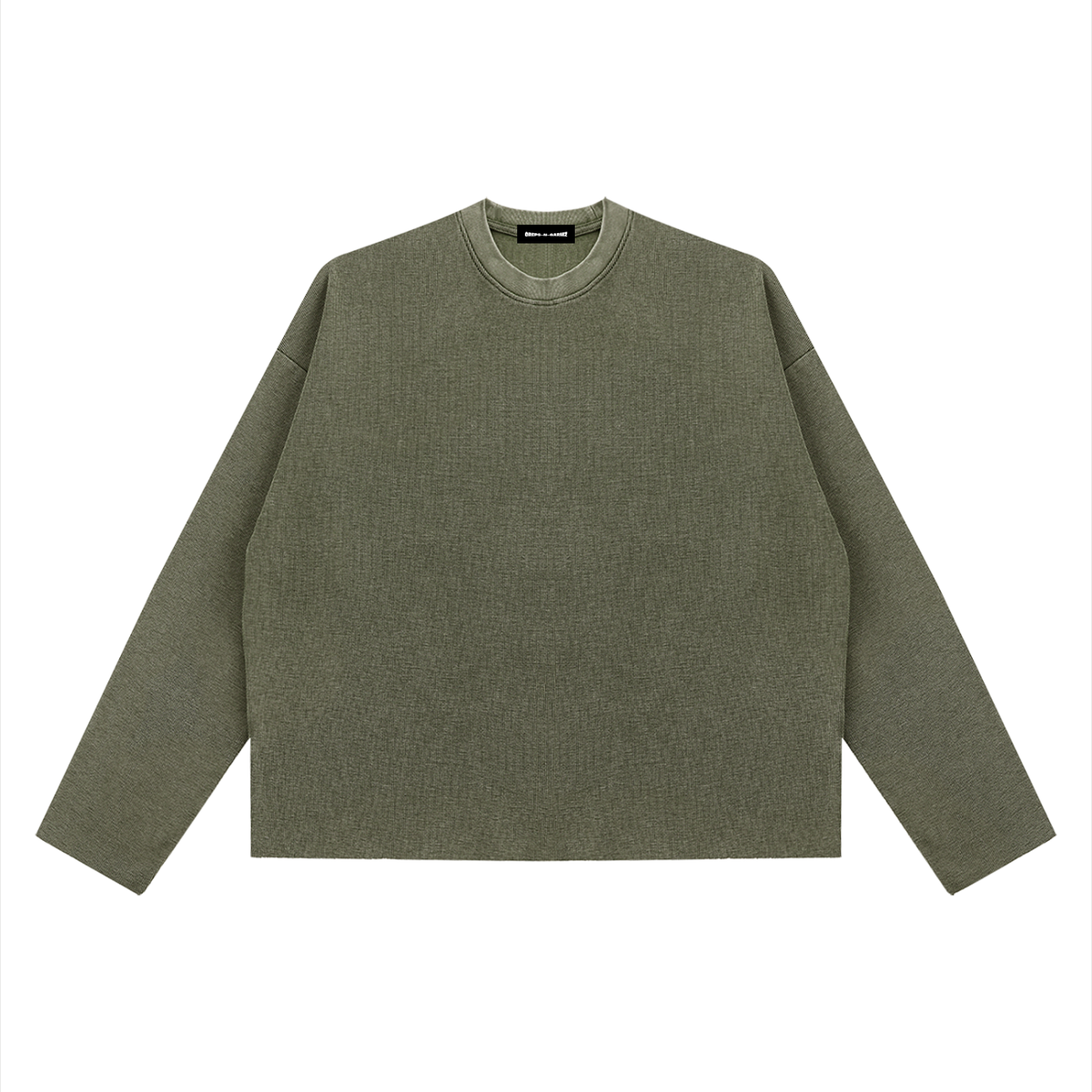 Vintage Wash Boxy Waffle Raw Edge T-Shirt