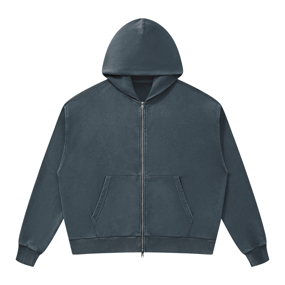 350 GSM Mineral Wash Boxy Full Zip Hoodie (U)
