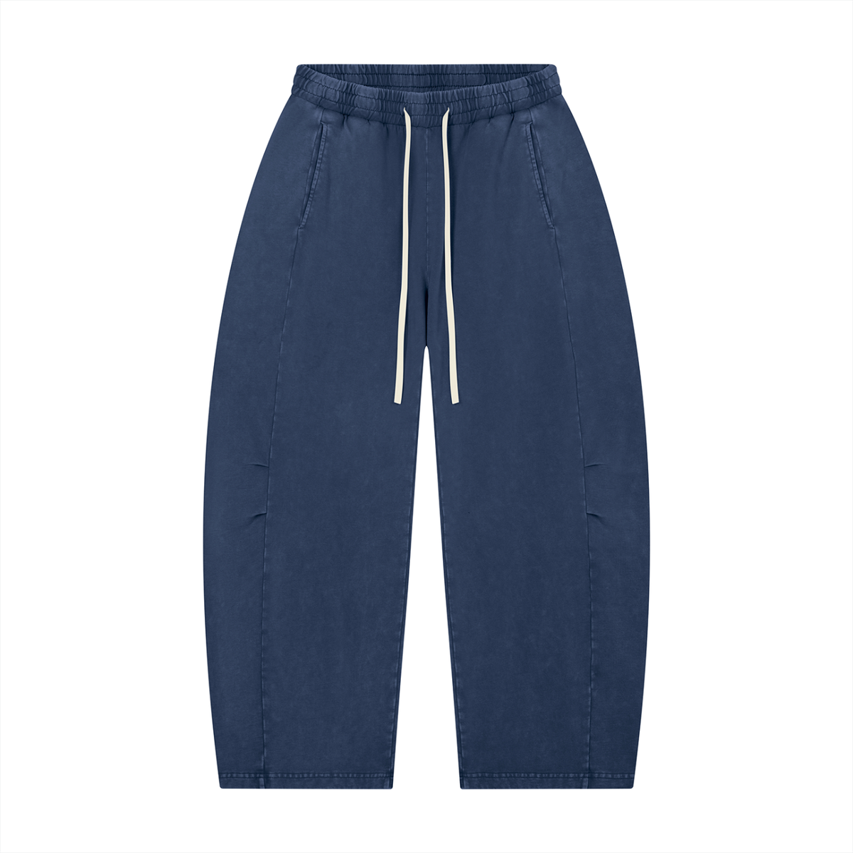 Mineral Wash Barrel-Leg Pants
