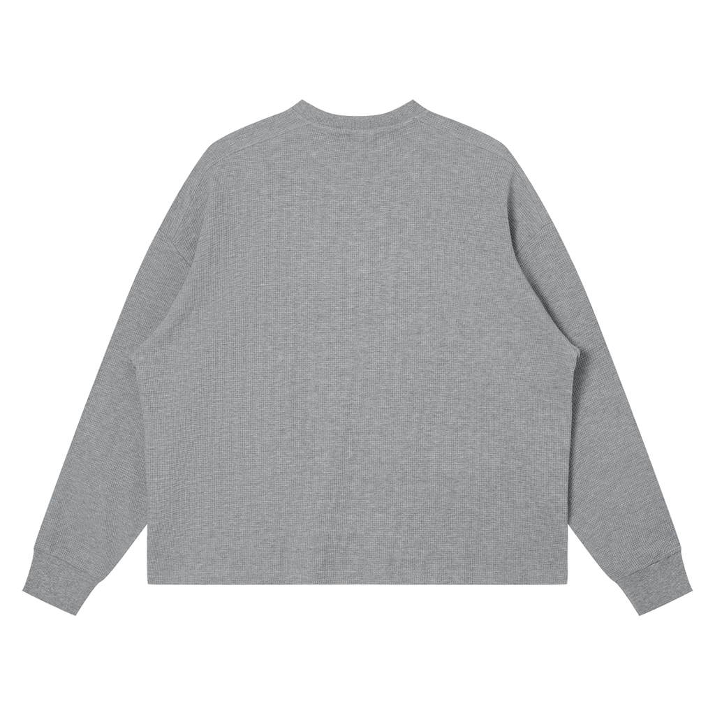 300 GSM Waffle Boxy Long Sleeve T-Shirt