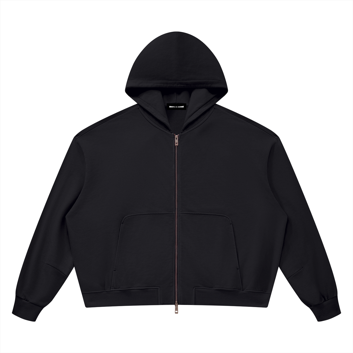 Vintage Wash Boxy Full-Zip Hoodie