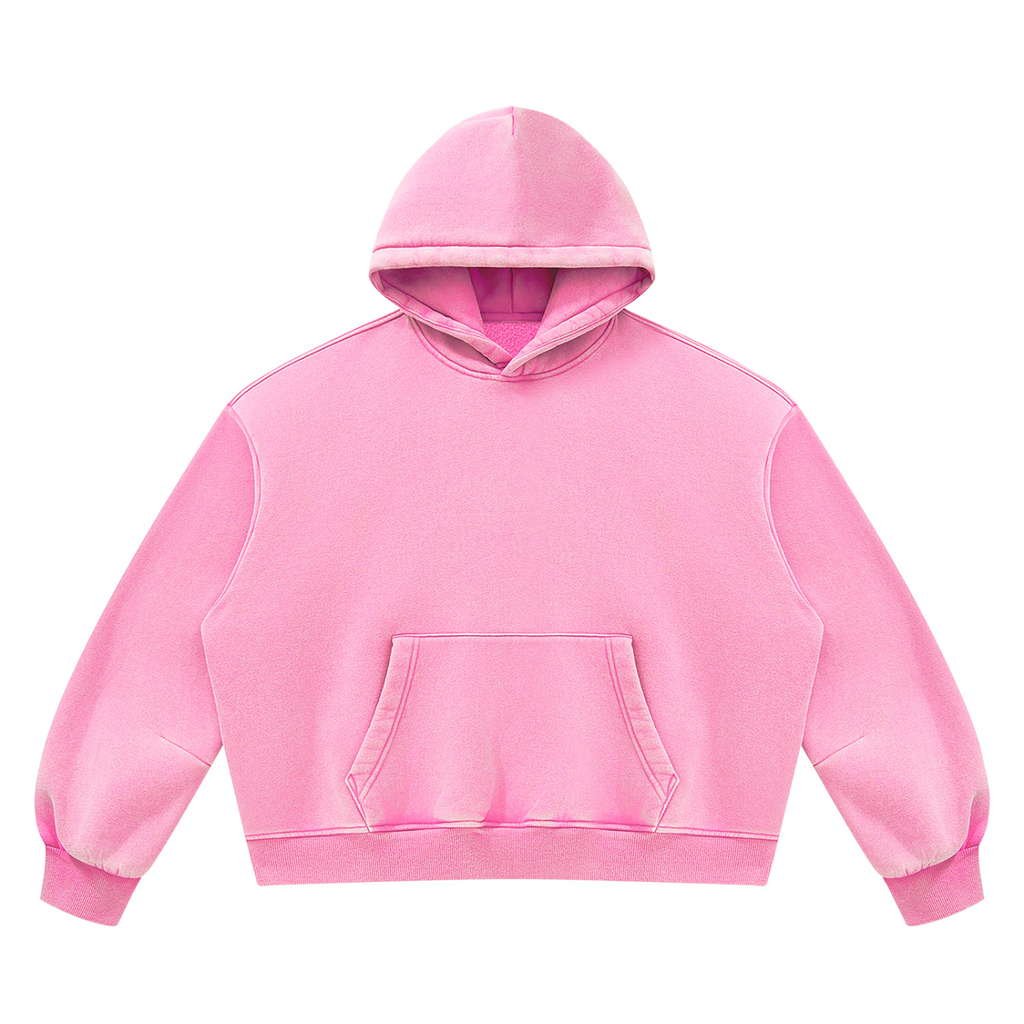 390 NGSM Vintage Wash Boxy Fleece Hoodie (U)