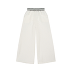 Women's Striped Waist Wide-Leg Pants