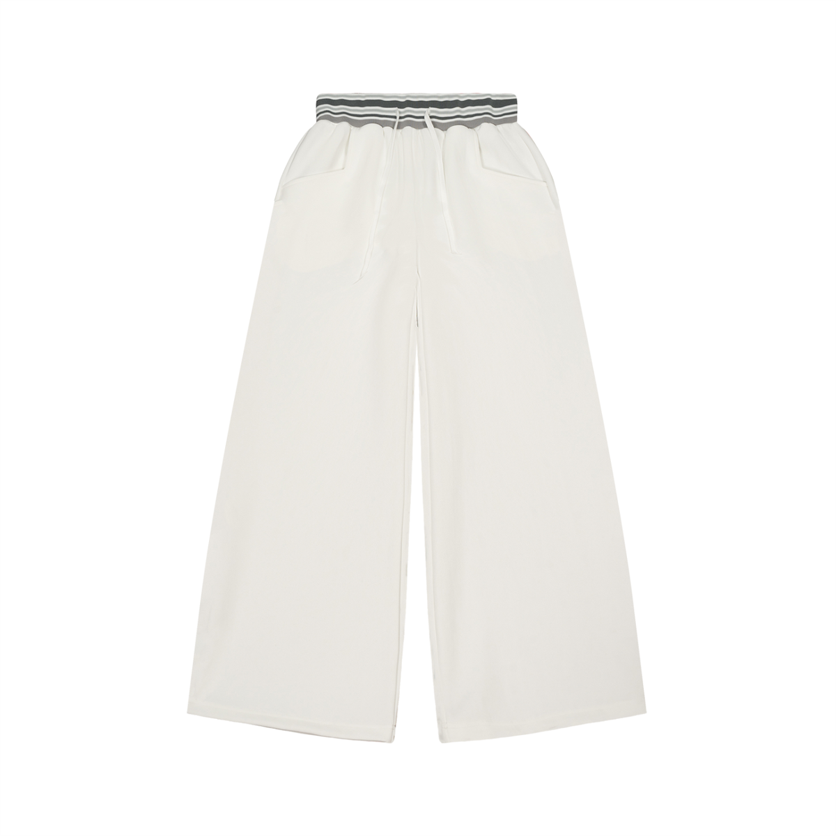 Women's Striped Waist Wide-Leg Pants