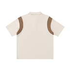 Men's Contrast Panel Cotton Polo Shirt