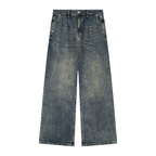Men's Vintage Wash Denim Jeans – 420 GSM