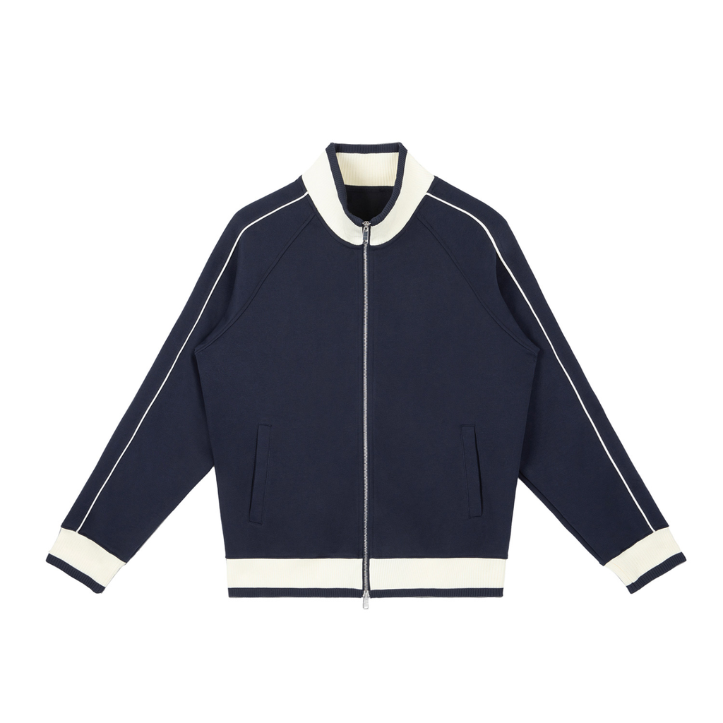 Color Block Raglan Sleeve Zip Track Jacket