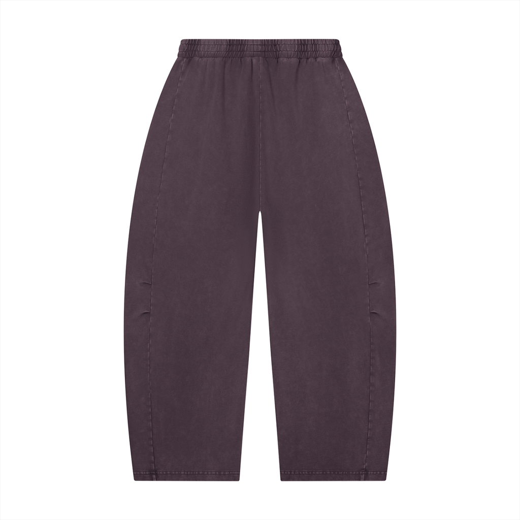 Mineral Wash Barrel-Leg Pants
