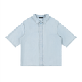 Vintage Wash Drop Shoulder Lyocell Shirt
