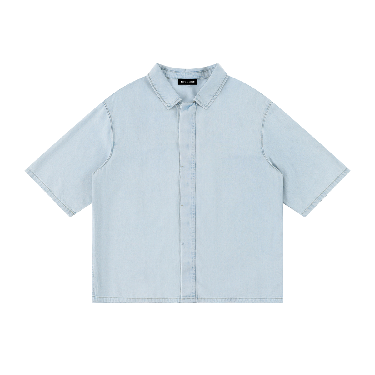 Vintage Wash Drop Shoulder Lyocell Shirt