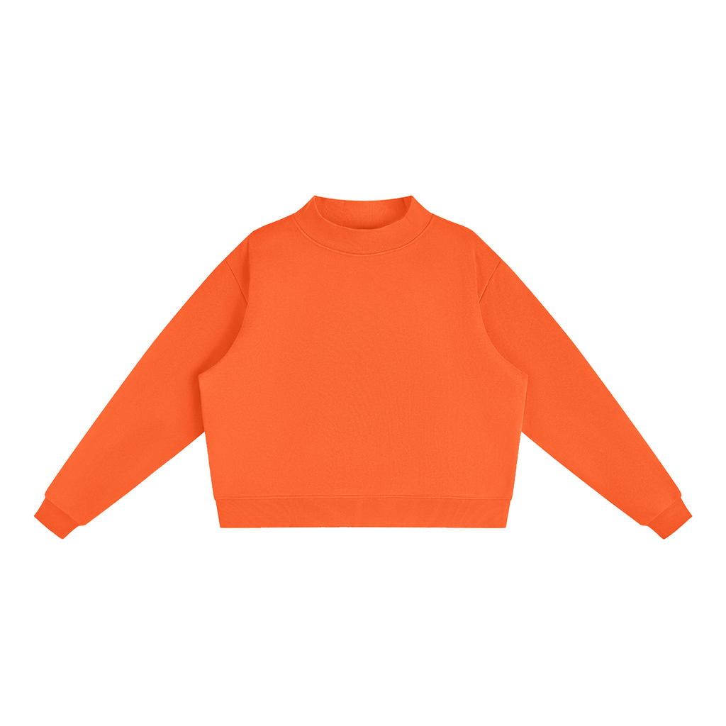 Women's Essential Fleece Mock-Neck Crew Sweatshirt