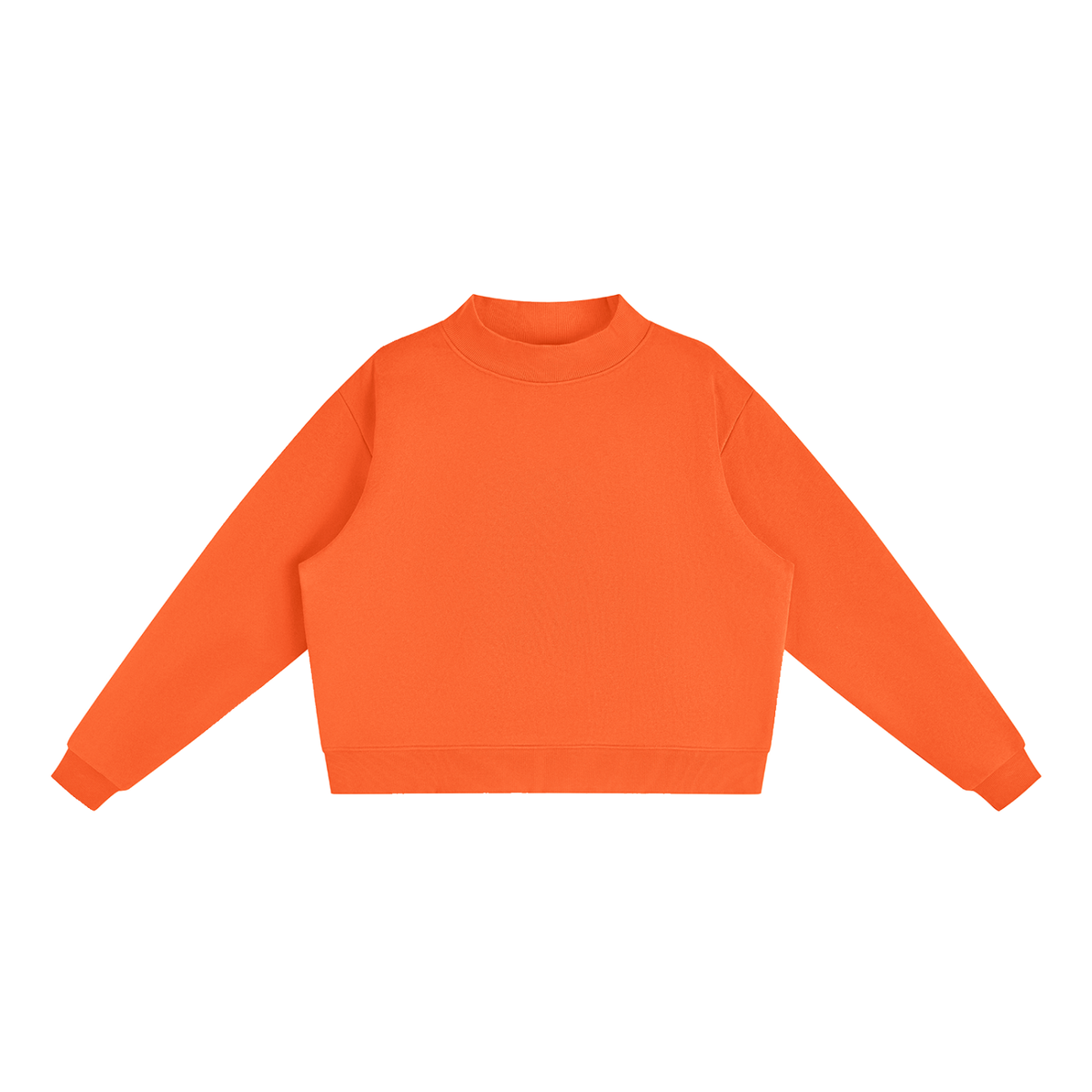 Women's Essential Fleece Mock-Neck Crew Sweatshirt