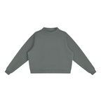 Women's Essential Fleece Mock-Neck Crew Sweatshirt