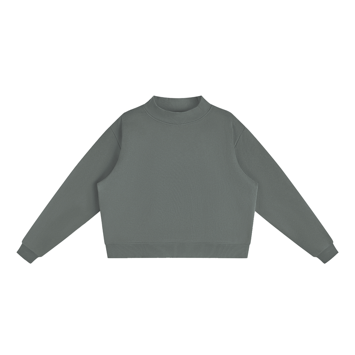 Women's Essential Fleece Mock-Neck Crew Sweatshirt