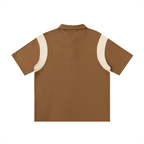 Men's Contrast Panel Cotton Polo Shirt