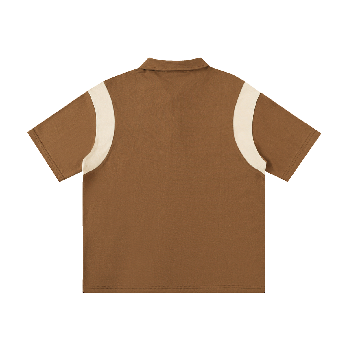 Men's Contrast Panel Cotton Polo Shirt
