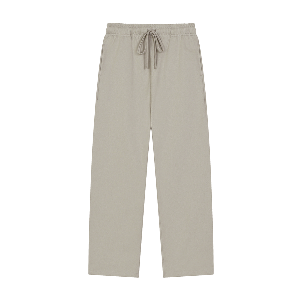 Solid Color Straight-Leg Sweatpants