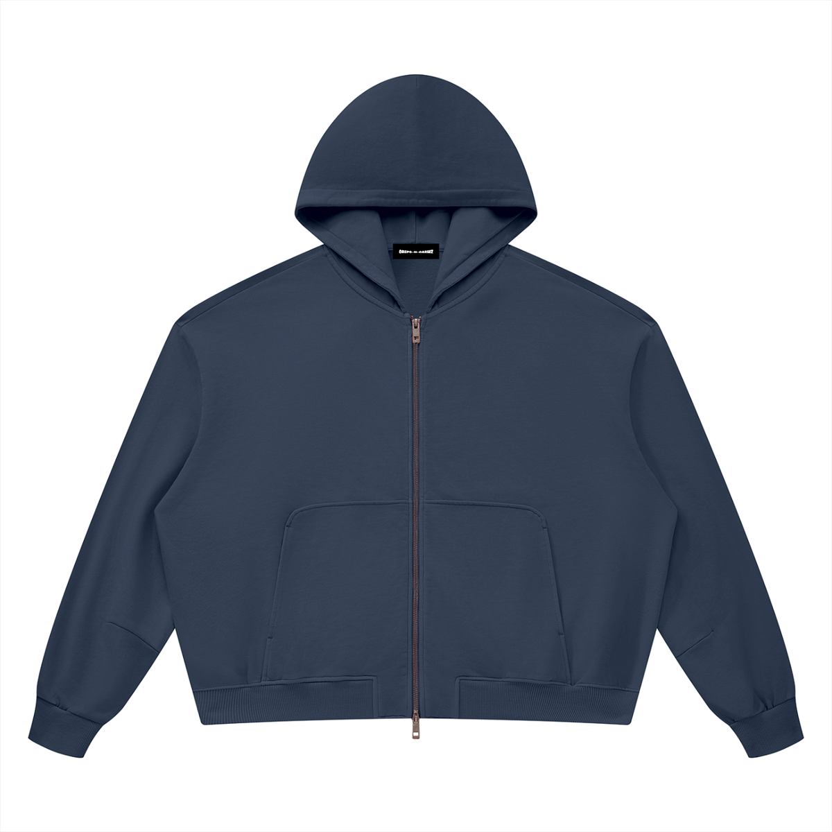 Vintage Wash Boxy Full-Zip Hoodie