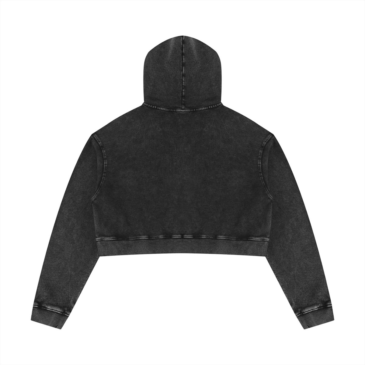 400 GSM Mineral Washed Crop Hoodie