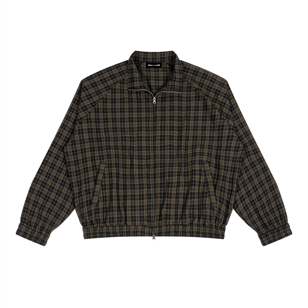130 GSM Plaid Full-Zip Track Jacket (U)