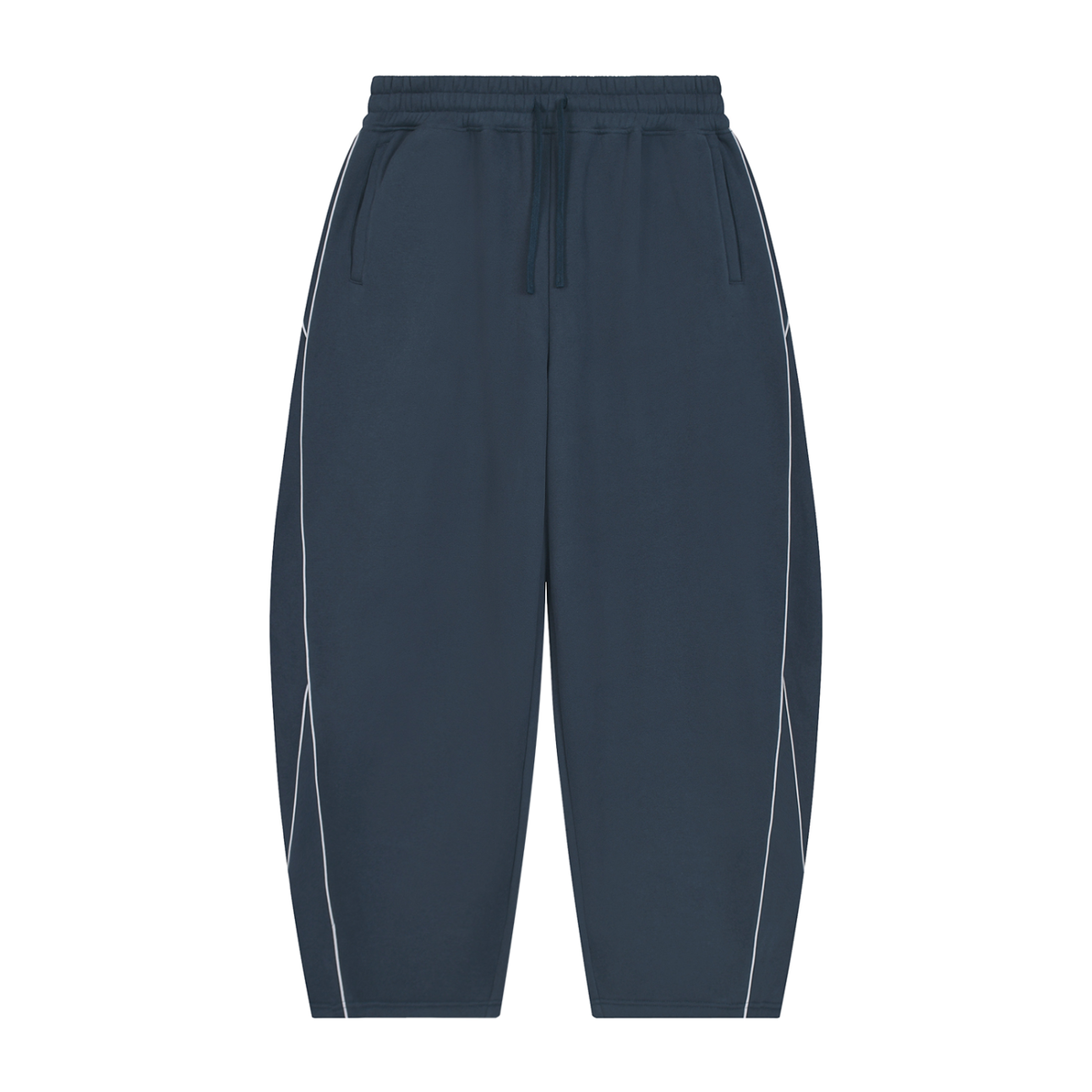 345 GSM Piping Fleece Barrel Leg Sweatpants(U)