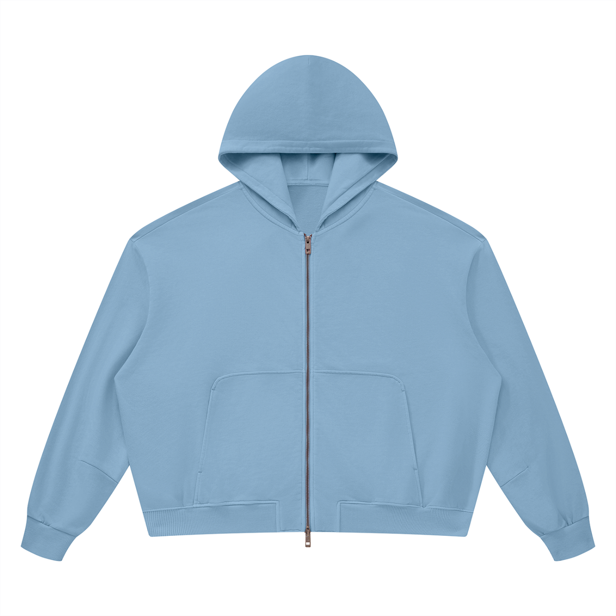 Vintage Wash Boxy Full-Zip Hoodie