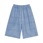 Plaid Drawstring Shorts