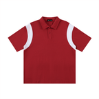 Men's Contrast Panel Cotton Polo Shirt
