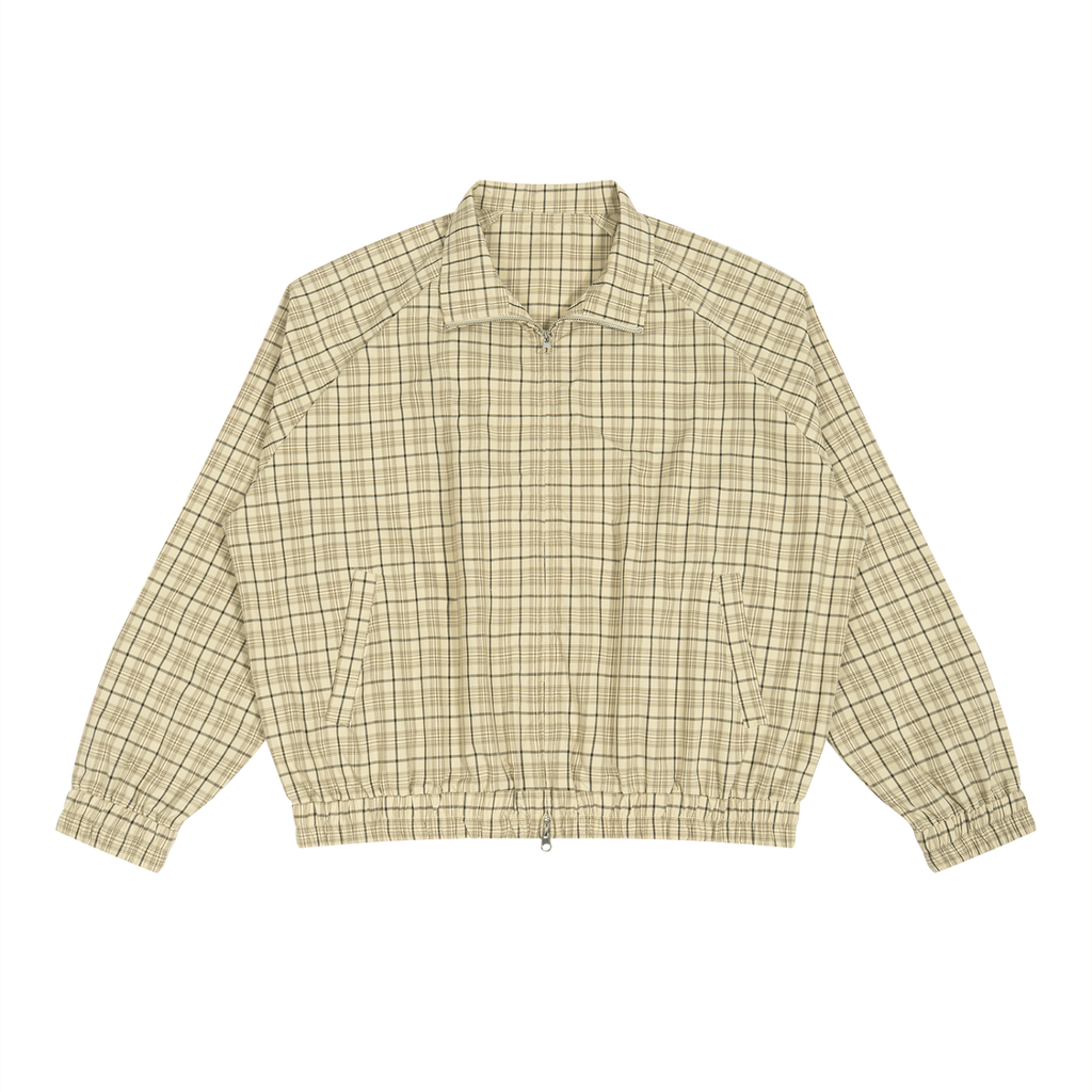 130 GSM Plaid Full-Zip Track Jacket (U)