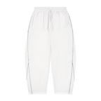 345 GSM Piping Fleece Barrel Leg Sweatpants(U)