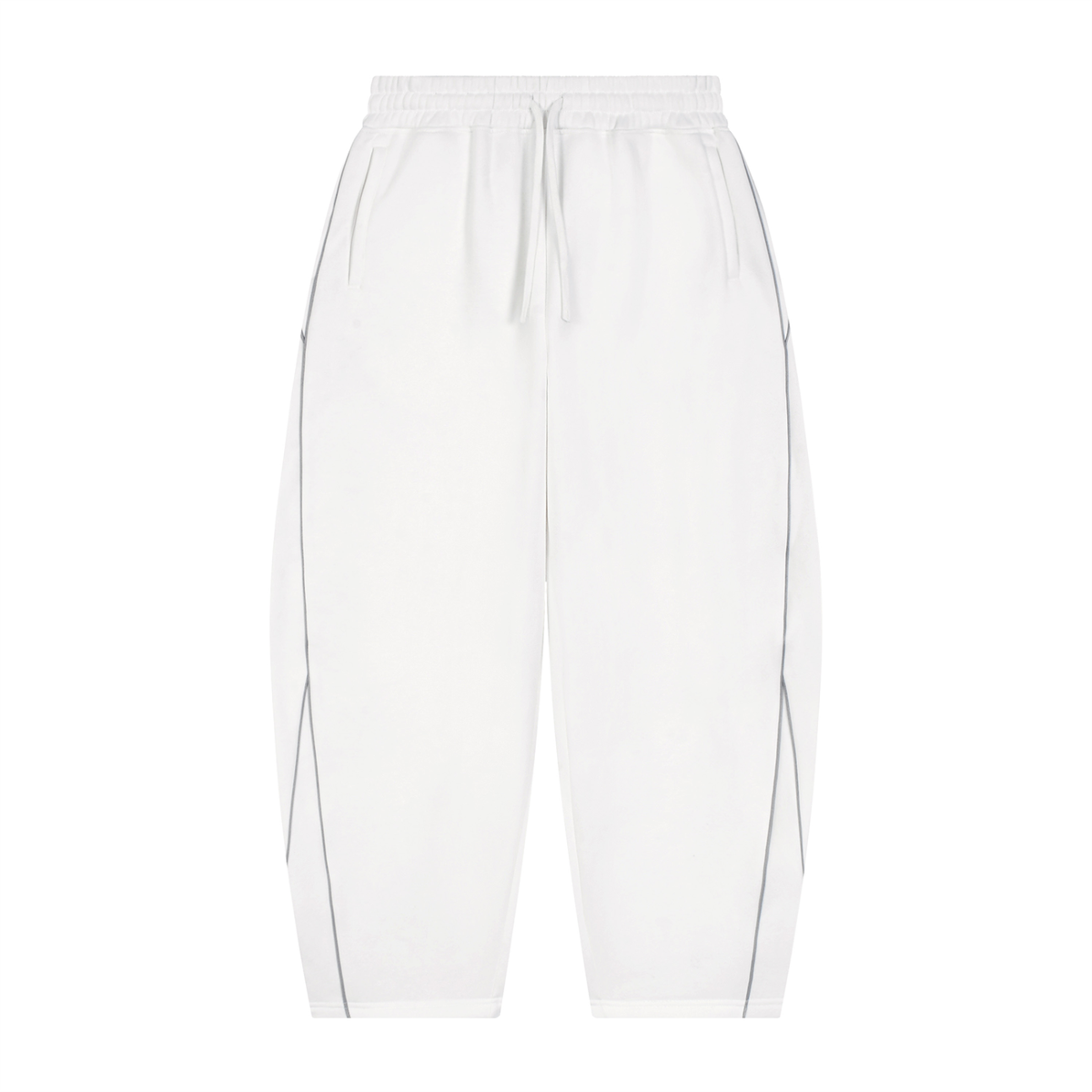 345 GSM Piping Fleece Barrel Leg Sweatpants(U)