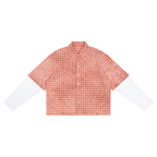 110 GSM Vintage Wash Plaid Short Sleeve Shirt  (U)