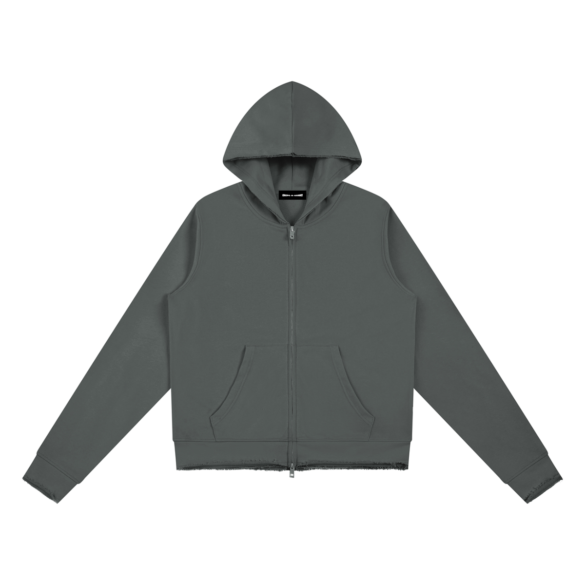 350 GSM Raw Edge Full Zip Hoodie (W)
