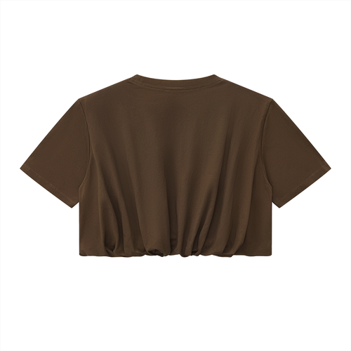 200 GSM Crop Bubble Hem T-Shirt