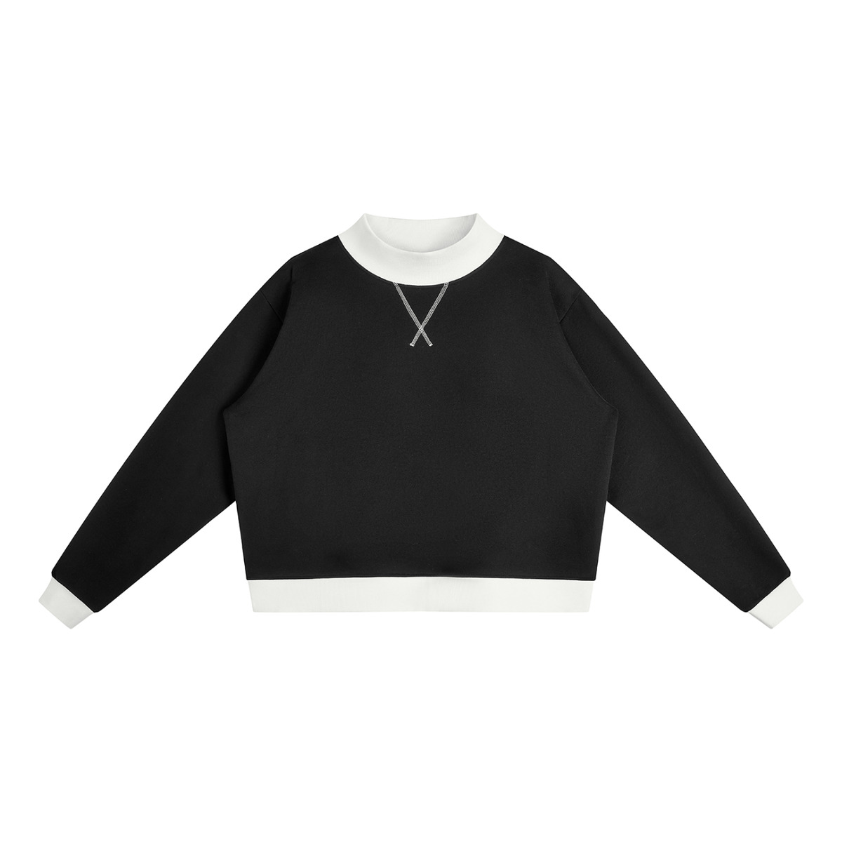 350 GSM Mock Neck Crewneck Sweatshirt (W)