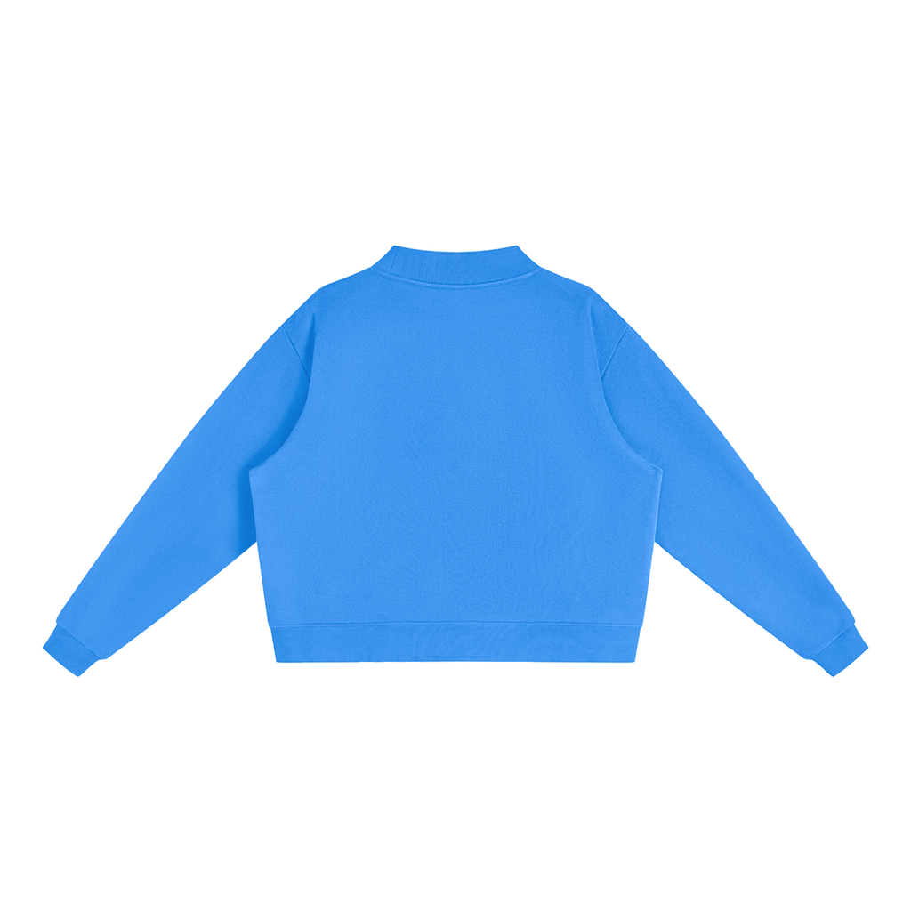 Women's Essential Fleece Mock-Neck Crew Sweatshirt