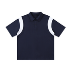 Men's Contrast Panel Cotton Polo Shirt