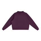 Women's Essential Fleece Mock-Neck Crew Sweatshirt
