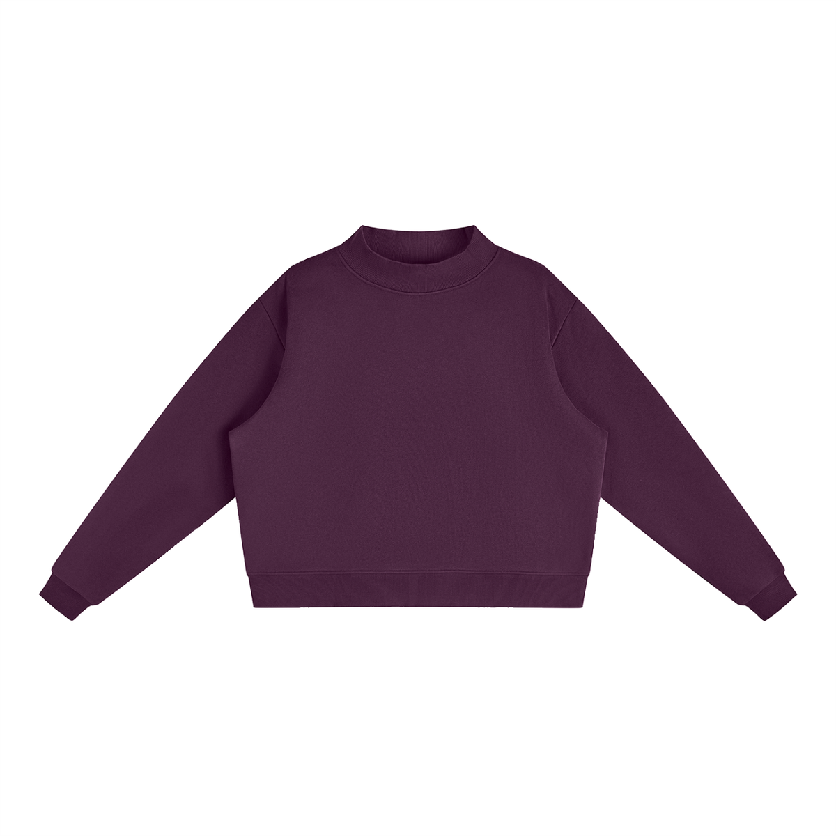 Women's Essential Fleece Mock-Neck Crew Sweatshirt