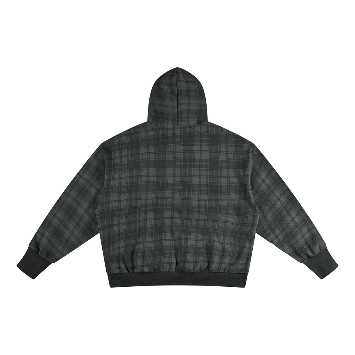 400 GSM Plaid Color Block Hoodie (U)
