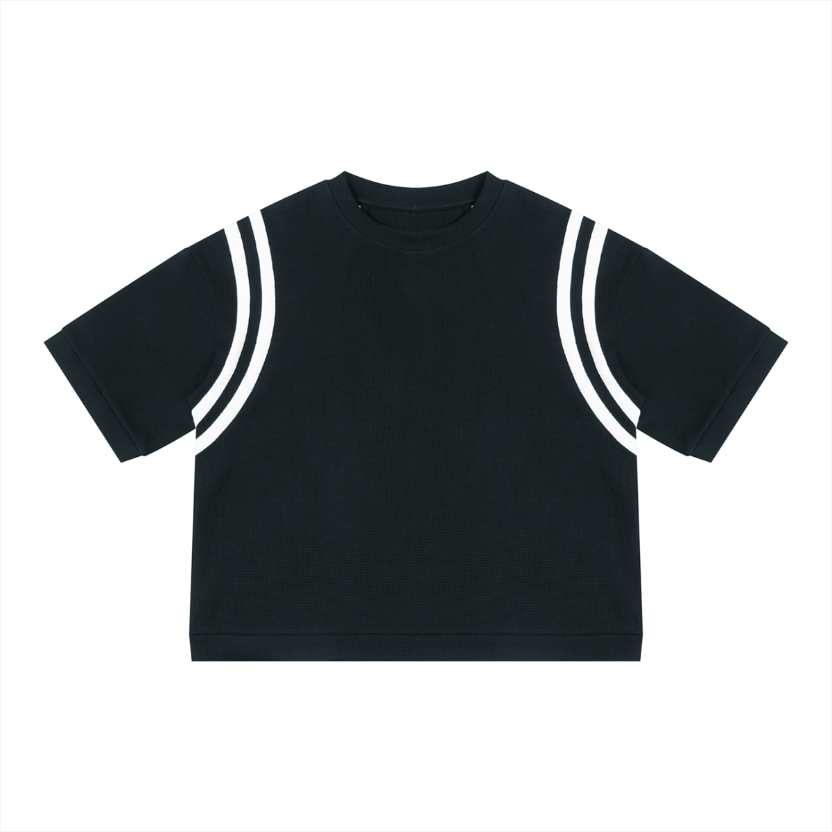 Color Block Waffle Boxy T-Shirt