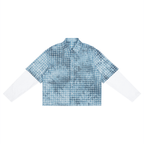 110 GSM Vintage Wash Plaid Short Sleeve Shirt  (U)