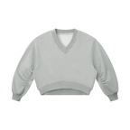 280 GSM Crop V-Neck Sweatshirt