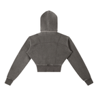 Women's Vintage Wash Cropped Fleece Hoodie