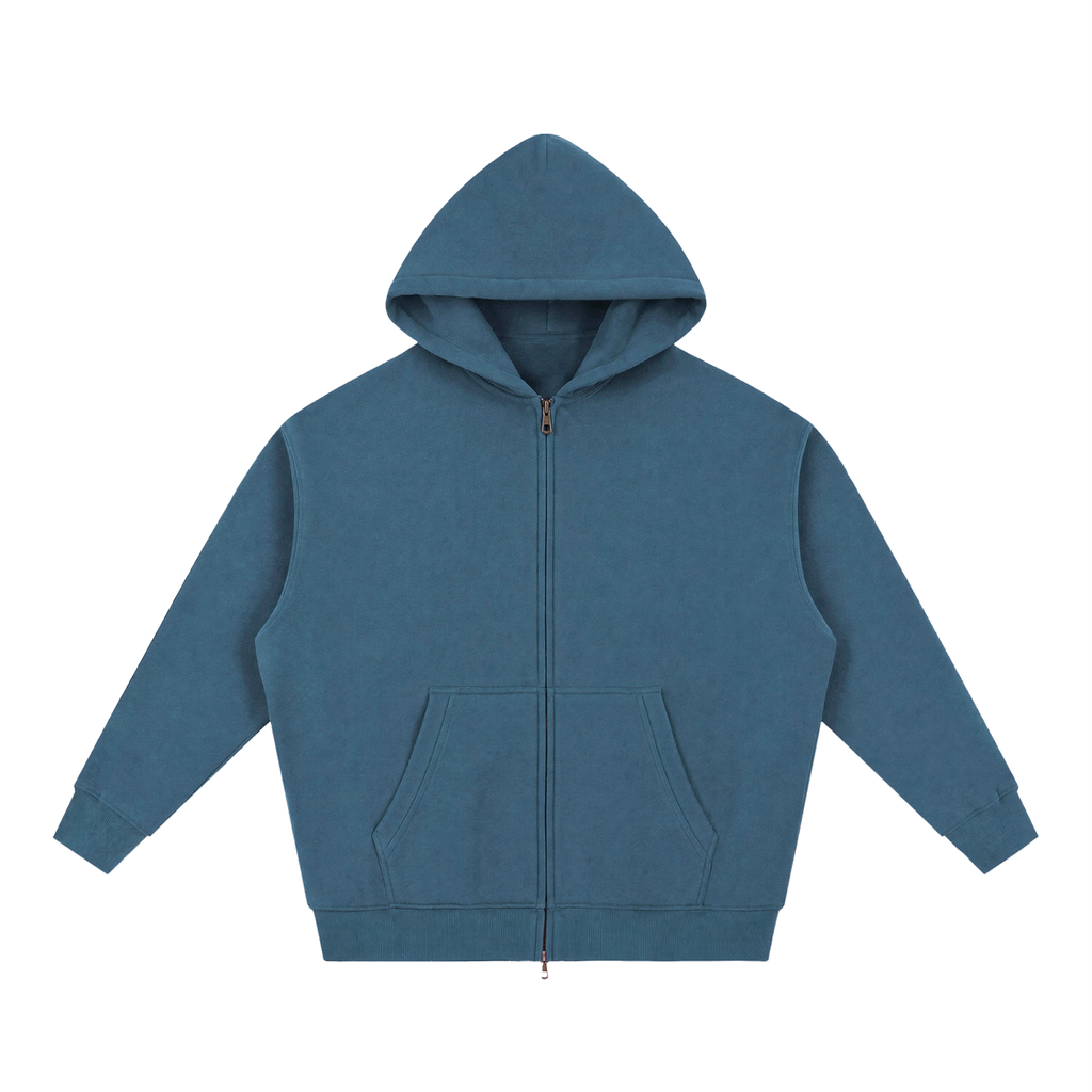 345 GSM Oversized Zipper Hoodie