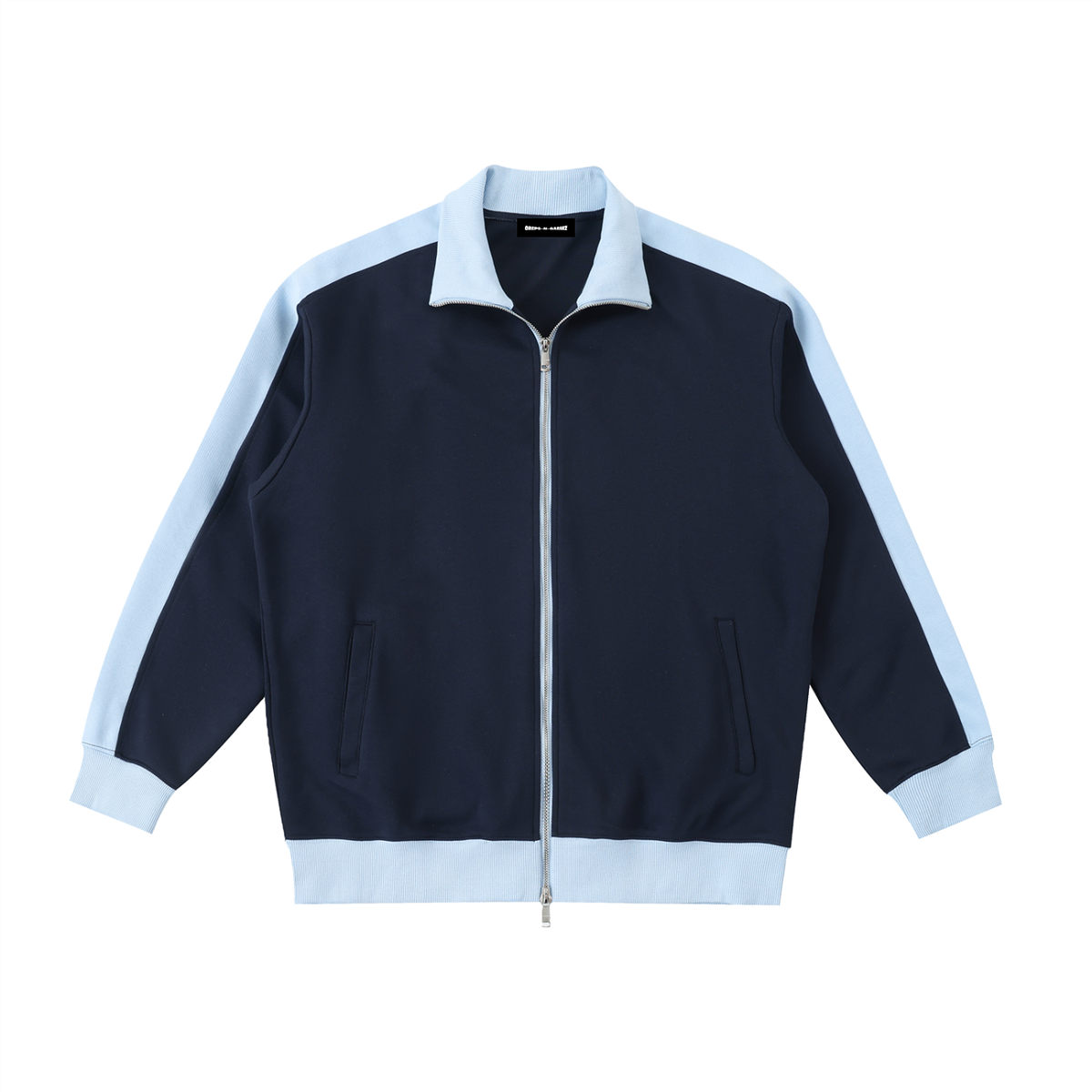 Contrast Trim Stand Collar Jacket
