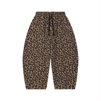 360 GSM Leopard Barrel Leg Sweatpants (U)