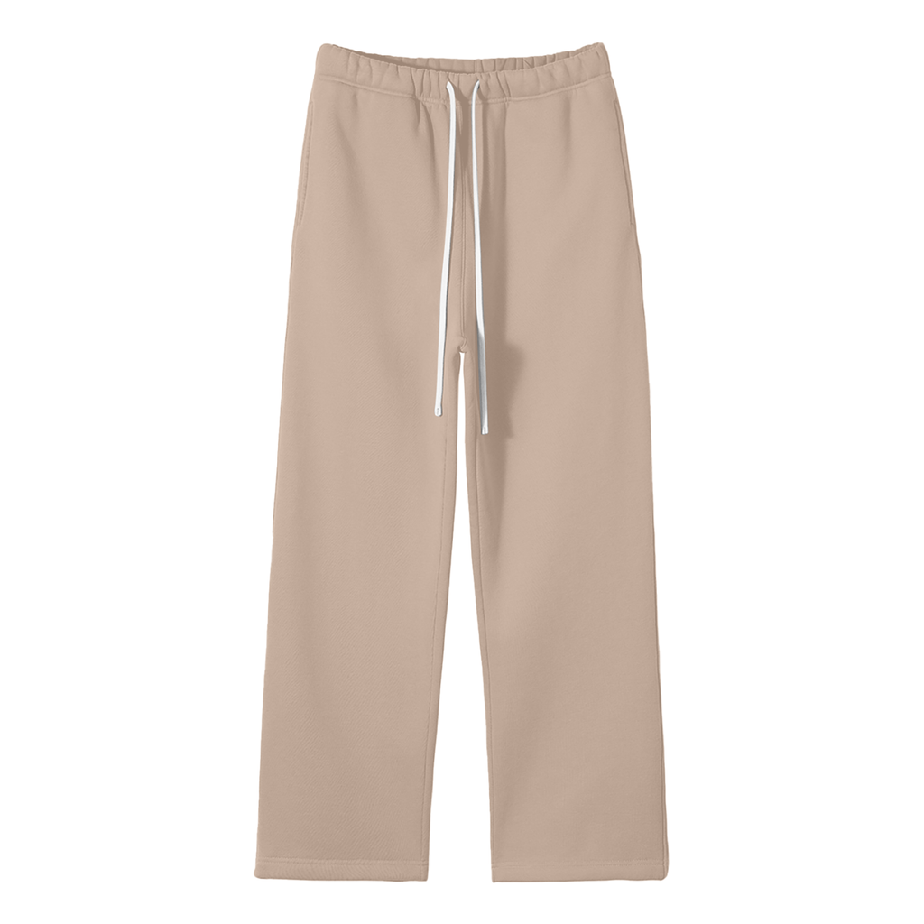 360 GSM Solid Color Fleece Straight Leg Pants (U)