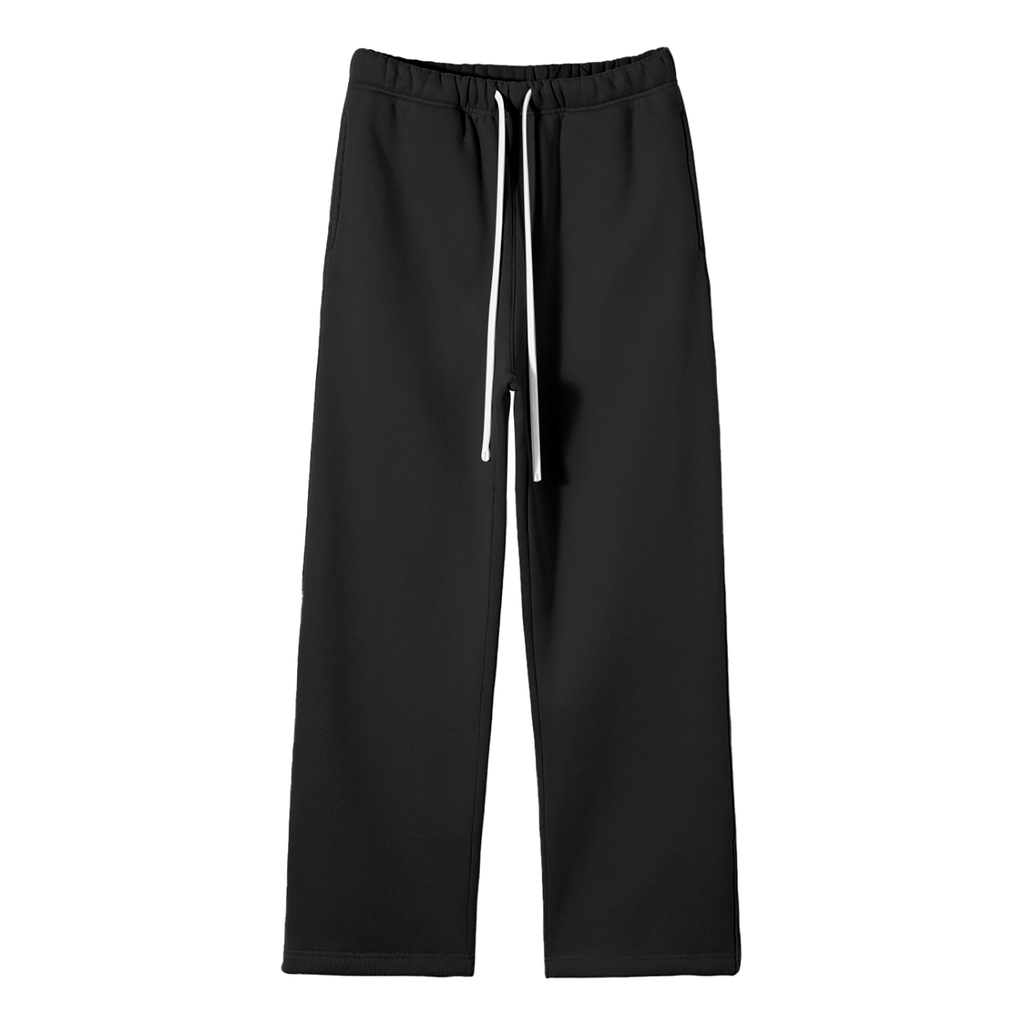 360 GSM Solid Color Fleece Straight Leg Pants (U)